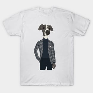 Adorable Italian greyhound sporting a super dapper mens suit T-Shirt